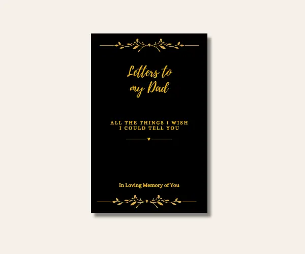 Letters to My Dad journal cover — grief and healing writing prompts